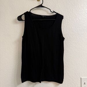 Lafayette 148 100% wool sleeveless top black size large